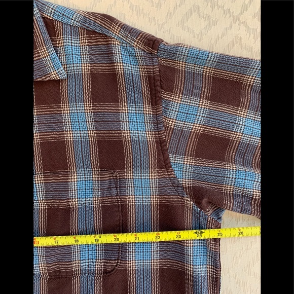 J Crew Men’s Large Long Sleeve Shirt Blue & Brown - Picture 6 of 8